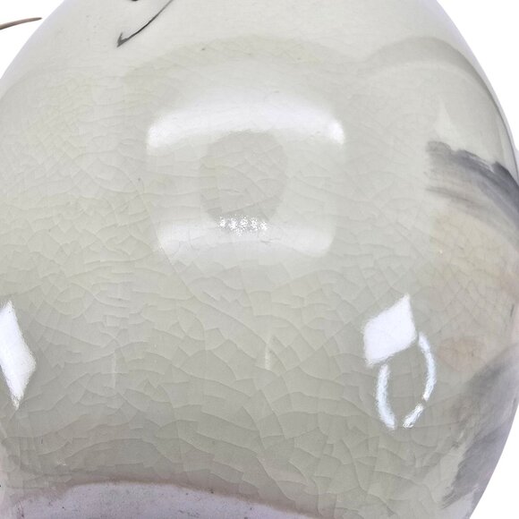 Large Hand-Painted Chinese Porcelain Egg Ornament Decor With Stand JE270 - Picture 10 of 11